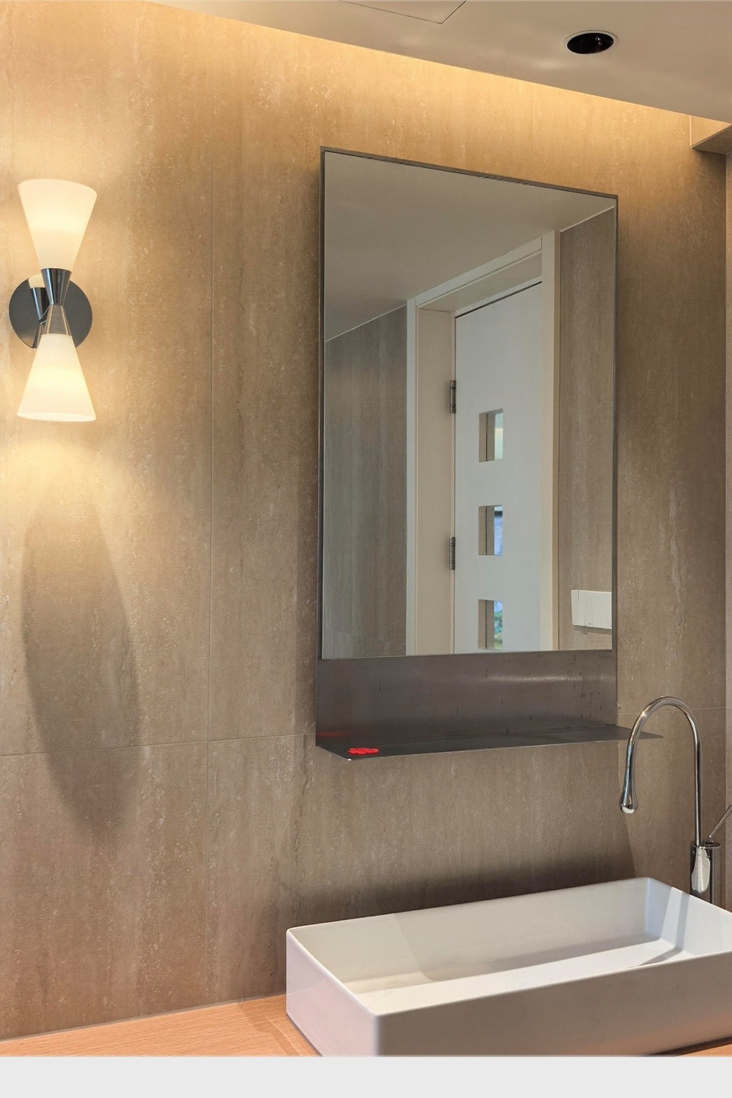 Double-Ended Frosted Glass Wall Sconce