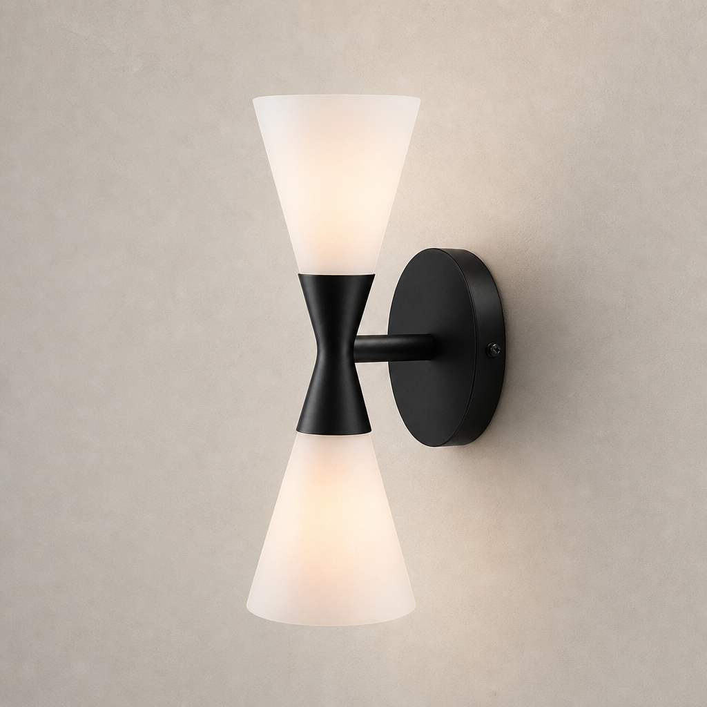 
Double-Ended Frosted Glass Wall Sconce