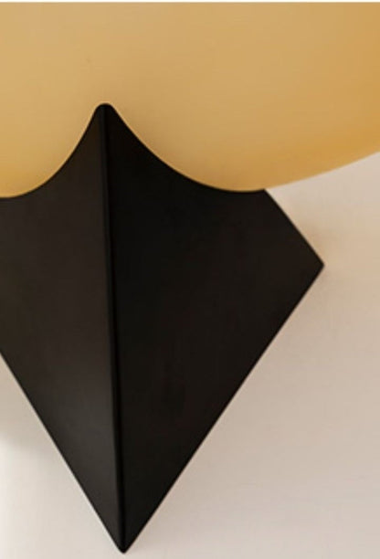 Asymmetric Acid-Washed Glass Wall Sconce