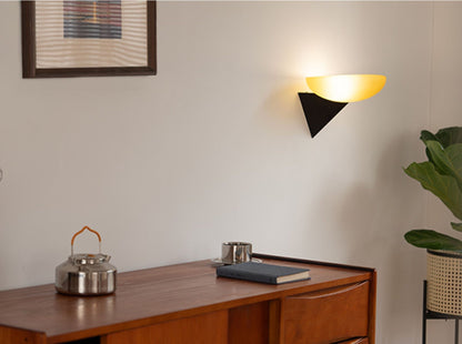 Asymmetric Acid-Washed Glass Wall Sconce