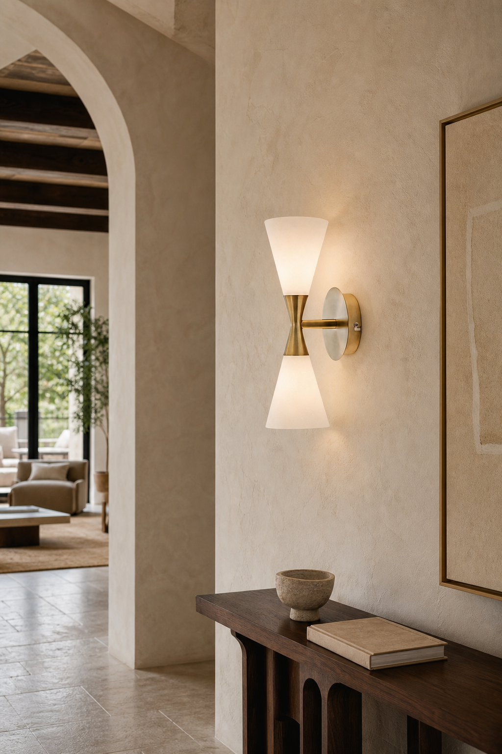 
Double-Ended Frosted Glass Wall Sconce