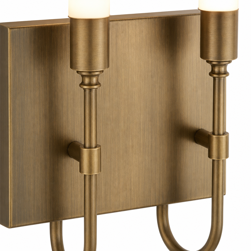 
Double Arrow Brass and Acrylic Wall Sconce
