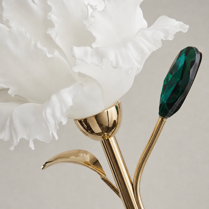 Sylverelle Handmade Ceramic Flower & Crystal Ring Chandelier – Custom
